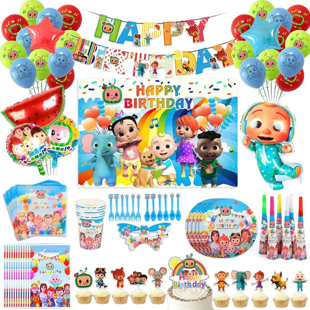 i-emporium Cocomelon Birthday Party Supplies – DIY 167-Piece Decoration Pack