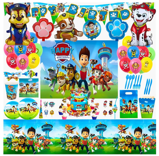 i-emporium Paw Patrol Birthday Party Decorations Supplies | Dog Theme | 267 Pcs