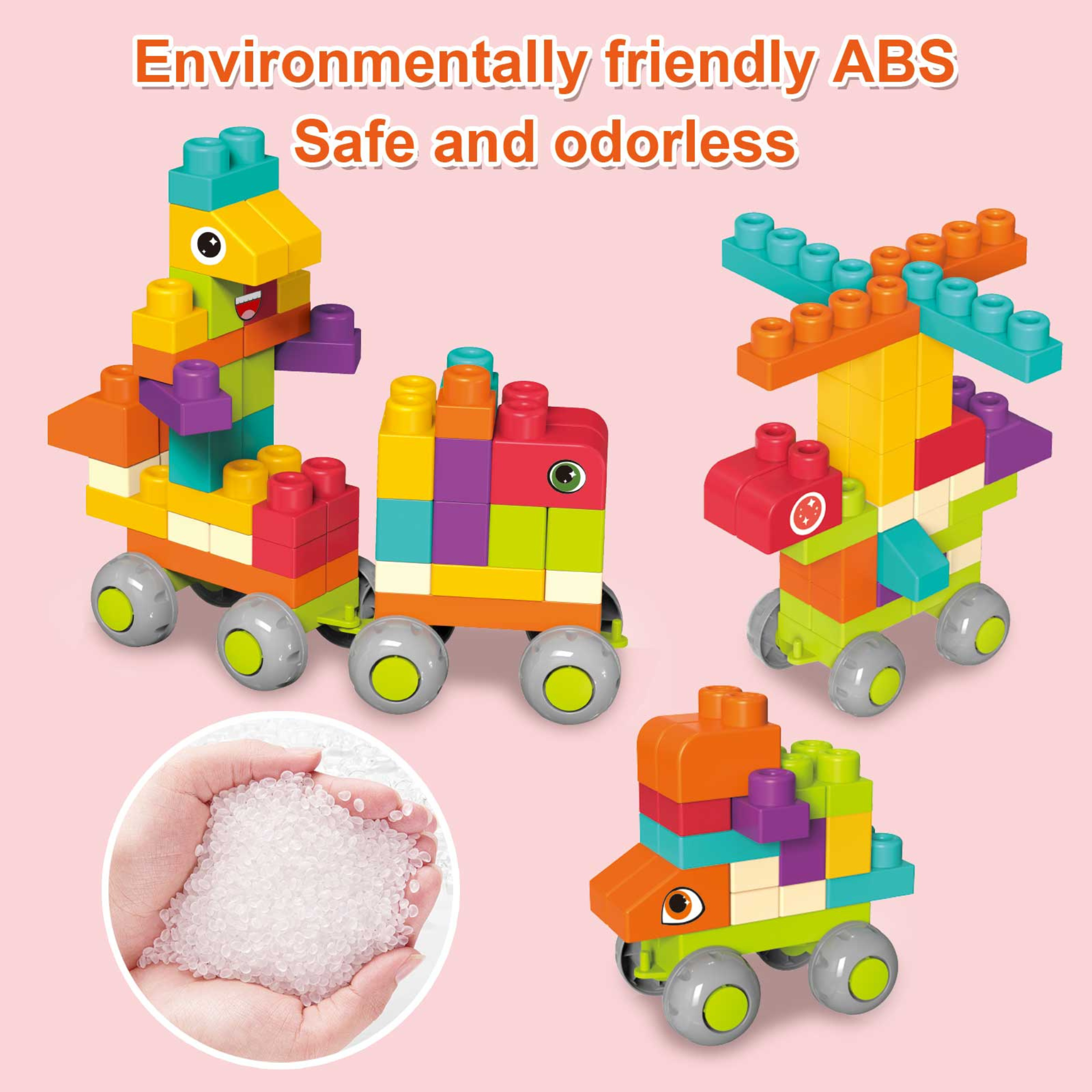 i-emporium Soft Blocks DIY Building Set - Creative Educational Toy for Toddlers 18M+