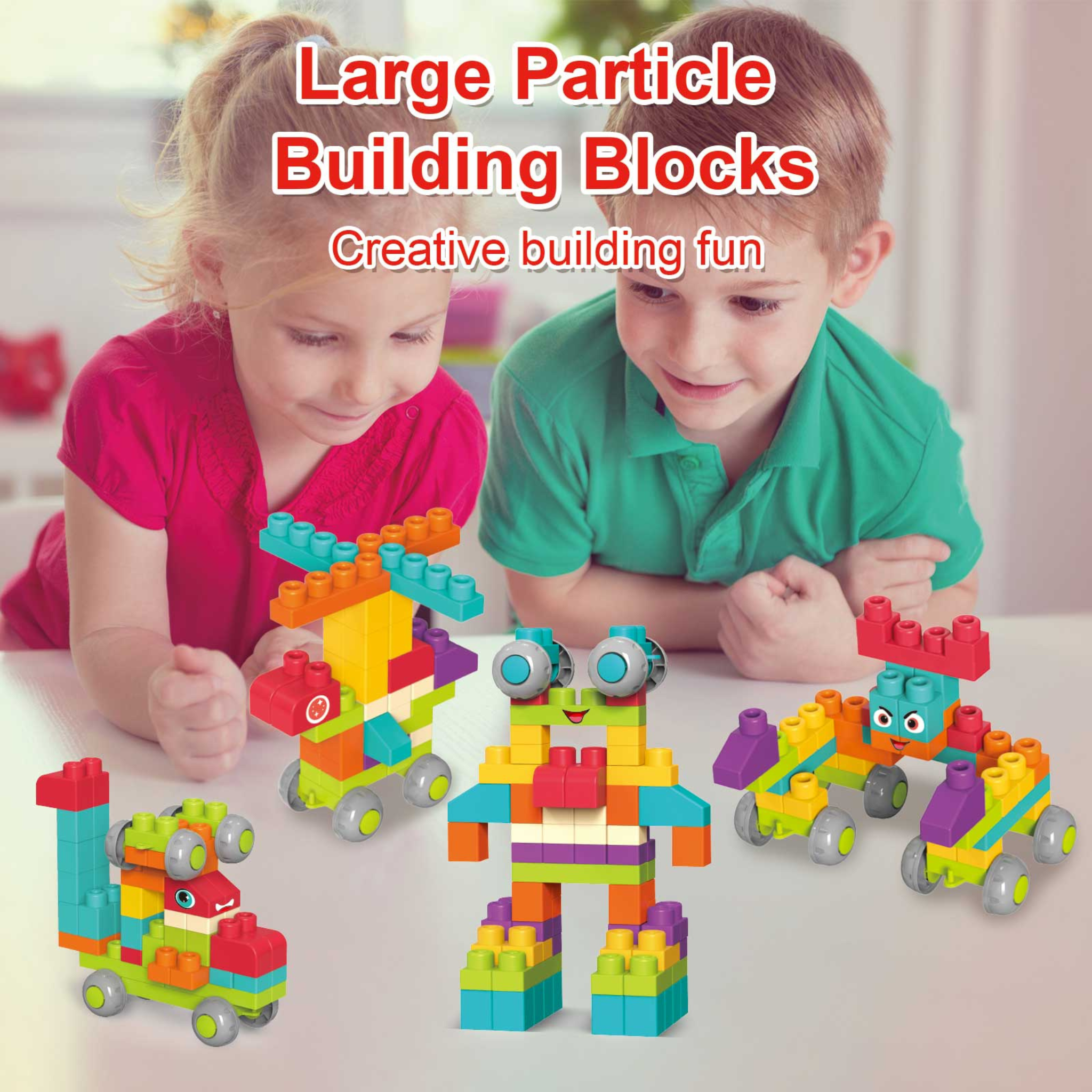 i-emporium Soft Blocks DIY Building Set - Creative Educational Toy for Toddlers 18M+