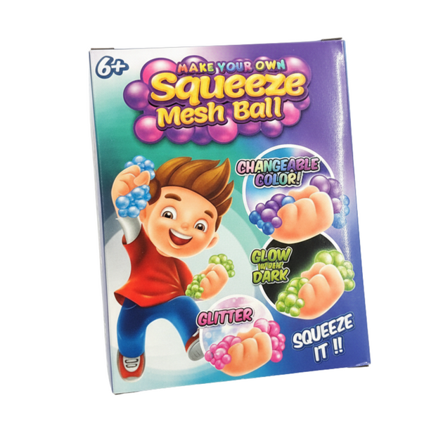 i-emporium Squeeze Mesh Ball Kit - Squishy Ball Changeable Color and Glow in the Dark