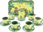 Kids Green Tea Set – 15-Piece Pretend Play Kitchen Toy
