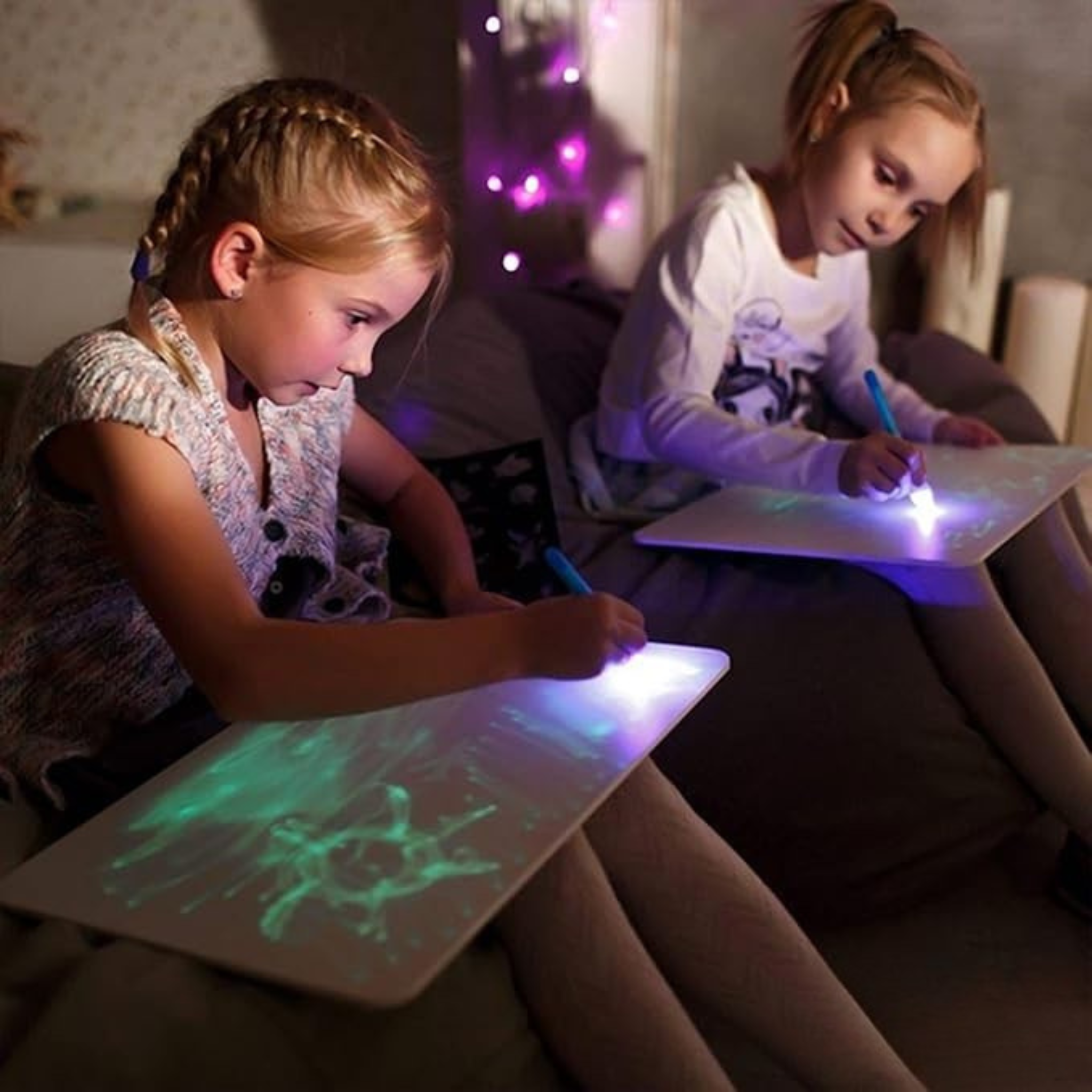 i-Emporium Glow Crazy Draw With Light Tablet | Mess-Free Luminous Kids Drawing Board