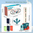 i-emporium Automatic Domino Train Toy Set - Electric STEM Stacking Toy for Kids