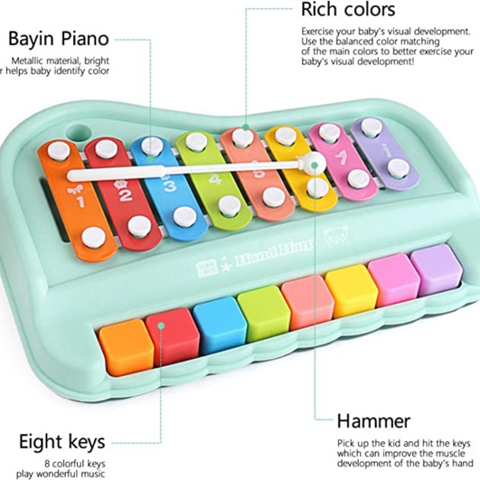 i-emporium Baby Xylophone Piano Toy - 8 Key Colorful Musical Instrument