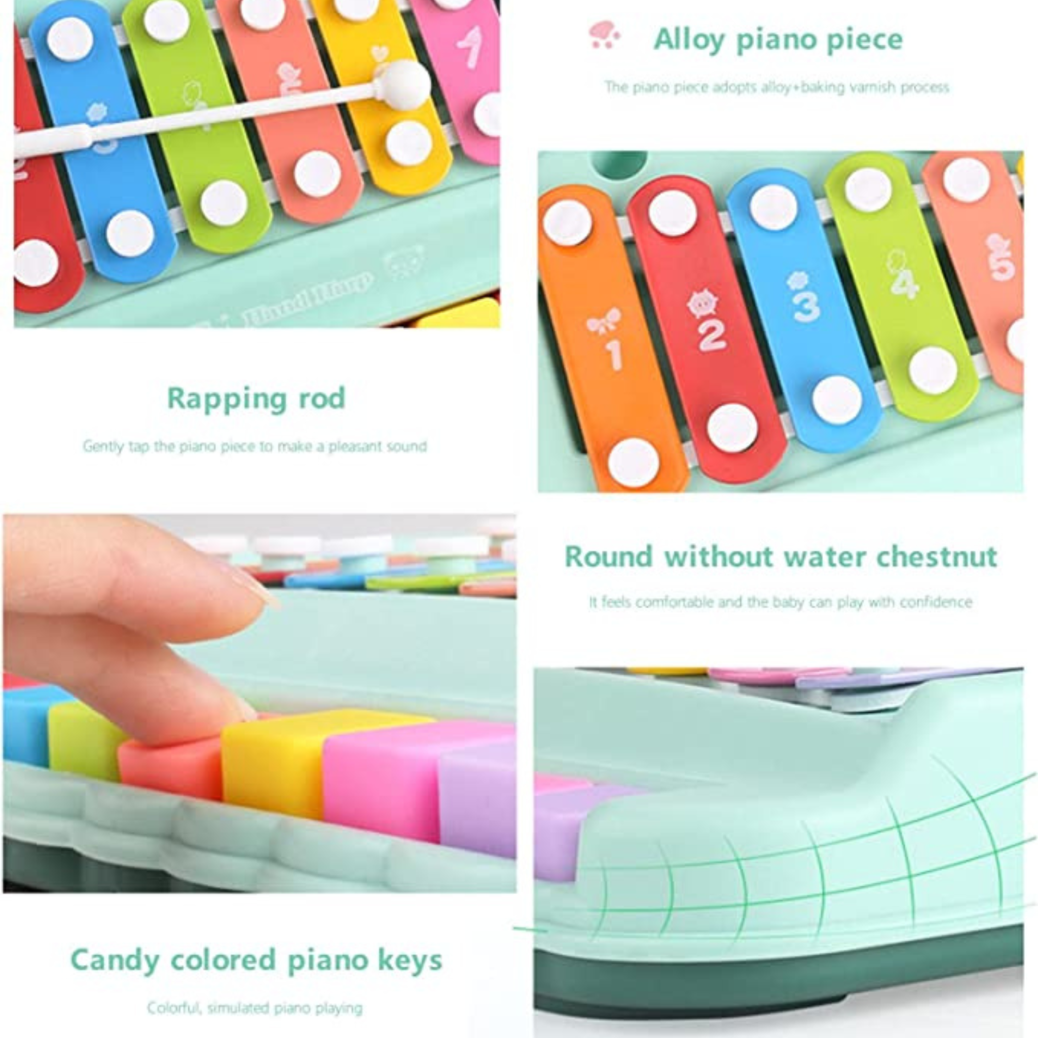 i-emporium Baby Xylophone Piano Toy - 8 Key Colorful Musical Instrument