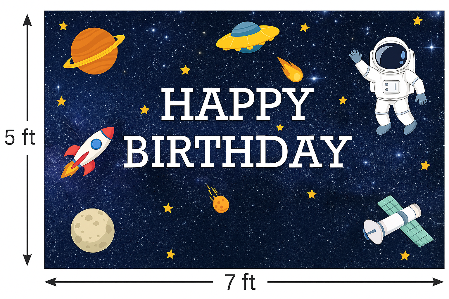 i-emporium Space Theme Birthday Party Decoration Pack 208-Pieces