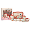 i-emporium Kids Pretend Play Tea Set Red 14-Piece Kitchen Toys