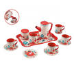 i-emporium Kids Pretend Play Tea Set Red 14-Piece Kitchen Toys