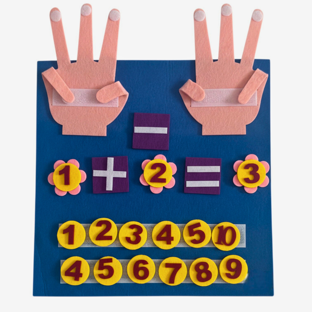 Montessori Felt Finger Counting Board – Preschool Math Toy