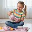 i-emporium Kids Pretend Play Tea Set - Stainless Steel Toy Tea Party Gift 14 Piece