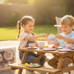 i-emporium Kids Pretend Play Tea Set - Stainless Steel Toy Tea Party Gift 14 Piece