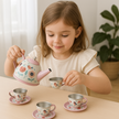 i-emporium Kids Pretend Play Tea Set - Stainless Steel Toy Tea Party Gift 14 Piece