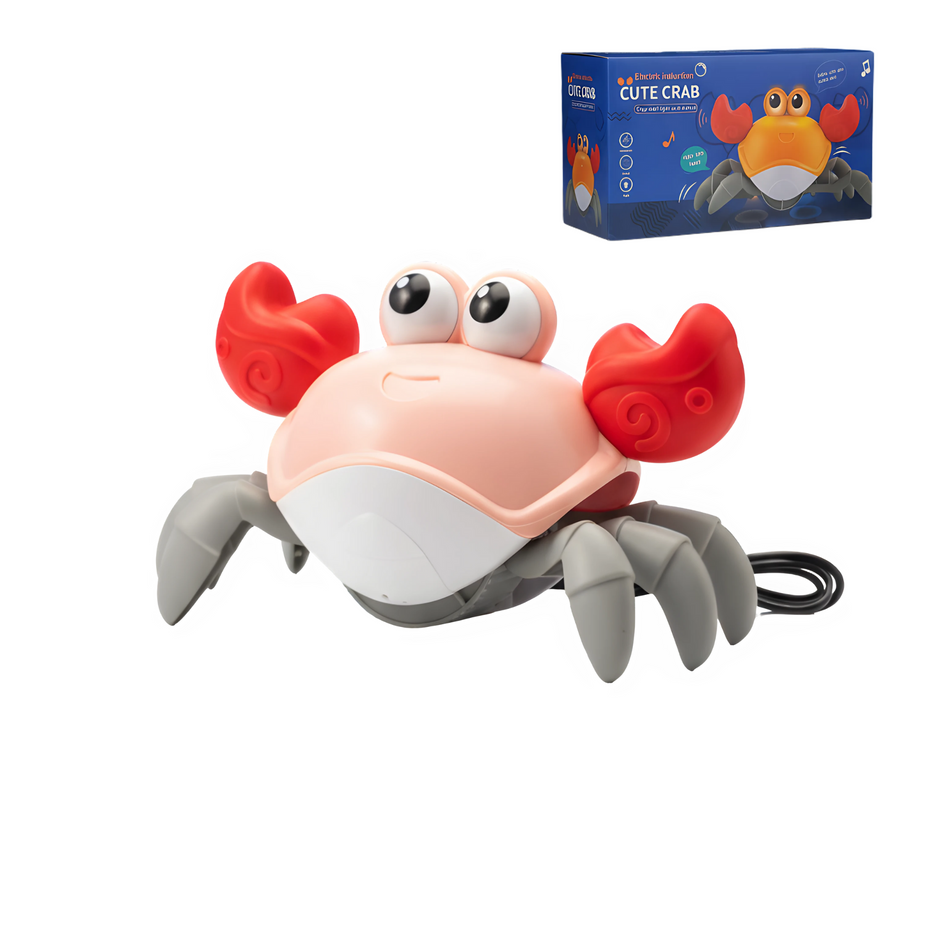 i-emporium Crawling Crab Toy for Toddlers - Musical Tummy Time Baby Toy