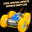 i-emporium 360 Double-Sided RC Stunt Car with LED Lights - Superhero Style