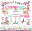 i-emporium Unicorn Party Decorations for Girls | Happy Birthday Supplies | 209 Pieces