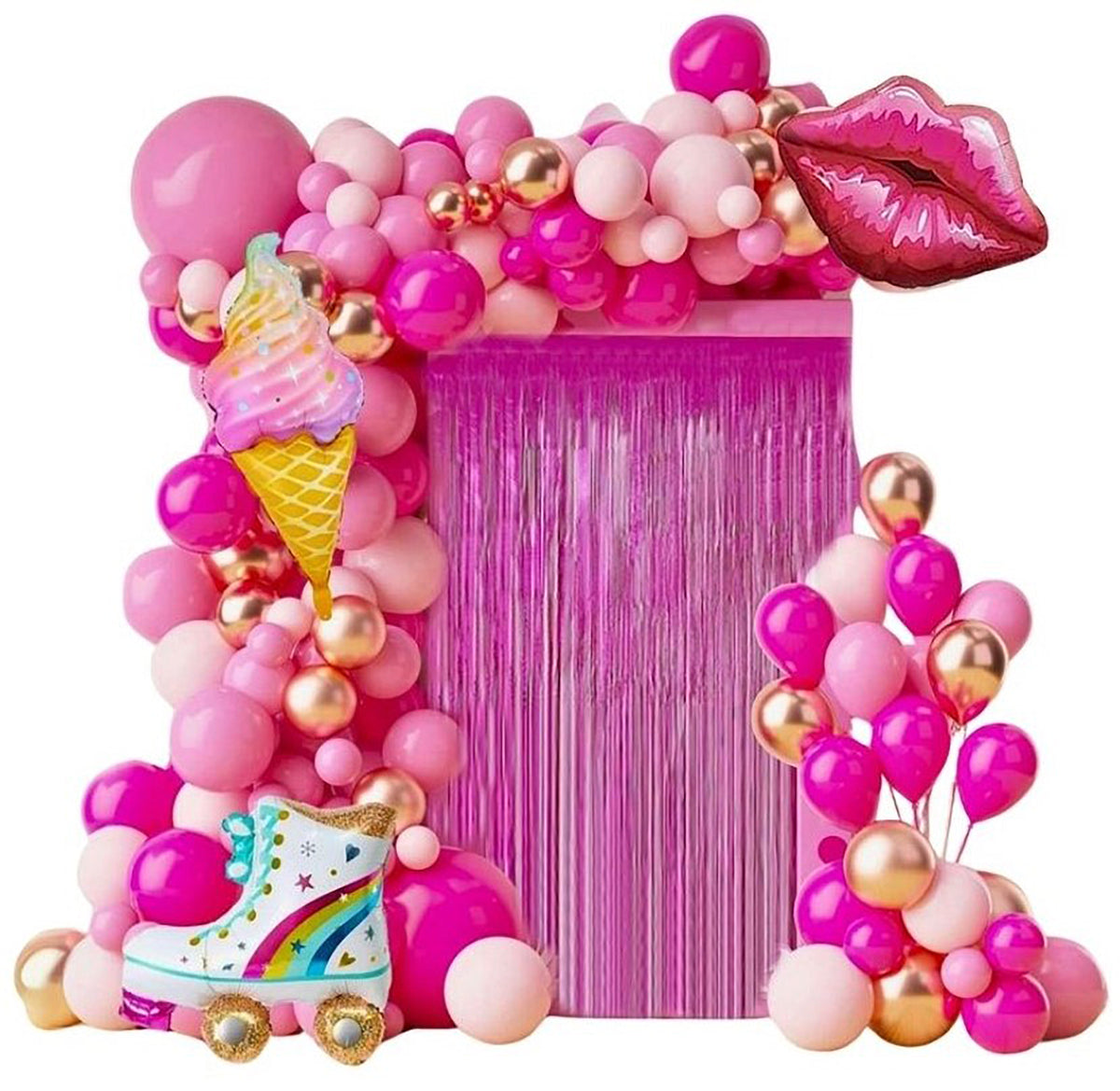i-emporium Pink Balloon Arch Kit Garland Set for Barbie Princess Theme - 130 Pieces