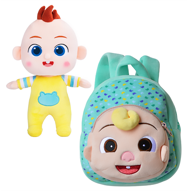 Cocomelon JJ Plush Doll & Mini Backpack Set