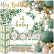Sage Green Baby Shower & Gender Reveal Decorations – 283 Pcs