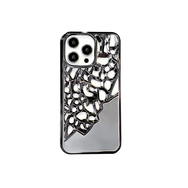 i-emporium Luxury Electroplated Mirror iPhone Case | Hollow Plating Cover for iPhone 14 Pro & 15 Pro Series