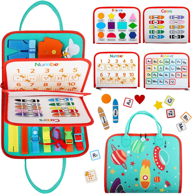i-emporium Toddler Activity Book Sensory Montessori Activity Board Toy