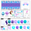 i-emporium Mermaid Party Decorations Packs for Girls Headband Pack of 110 Pieces