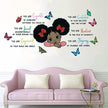 i-emporium 90x60cm African Doll Inspirational Quotes Wall Decal for Girls