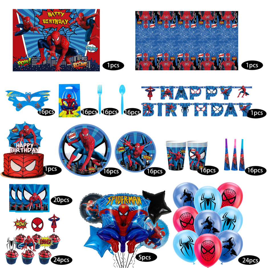 i-emporium Spiderman Party Decorations | Supplies | Packs | 205 Pieces