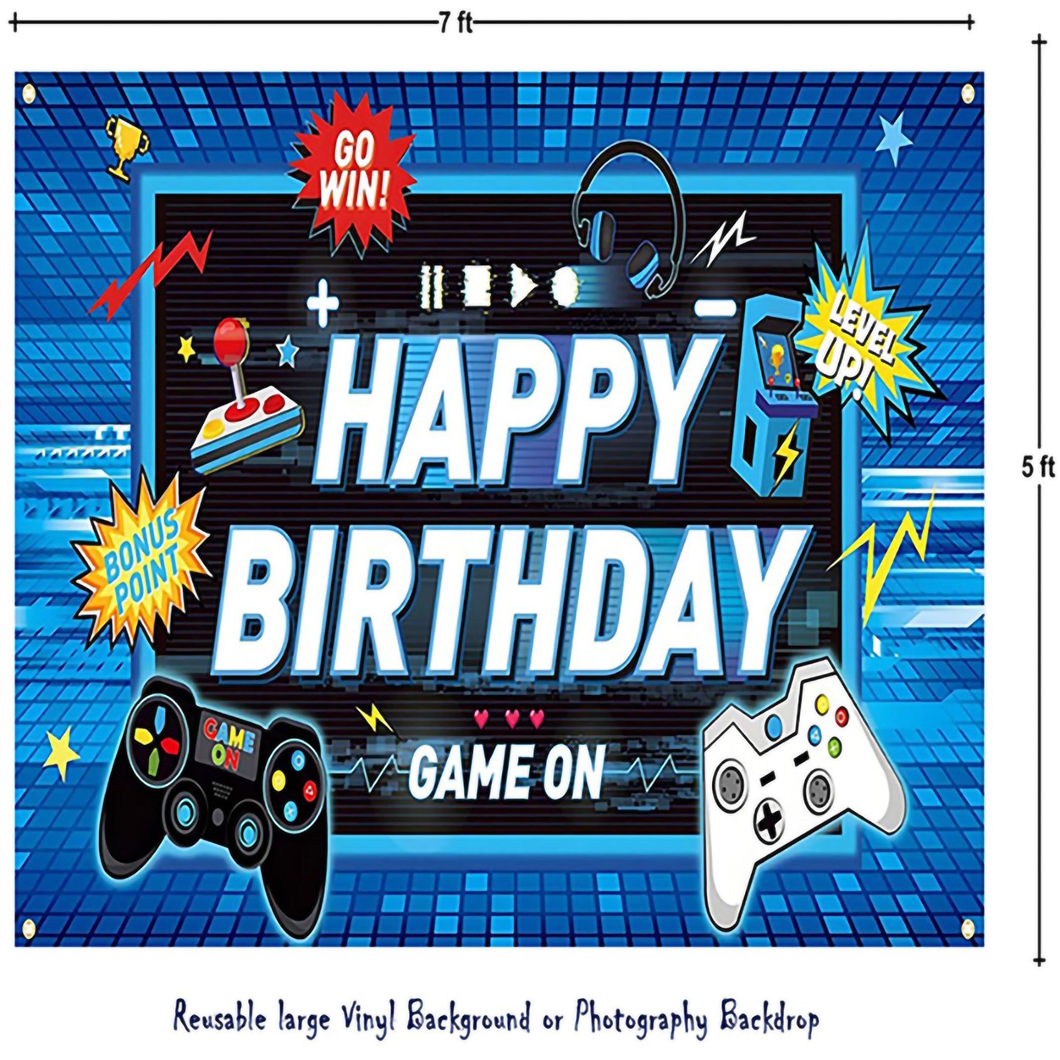 i-emporium 189 Pieces Gaming Birthday Party Supplies Decorations | Game On