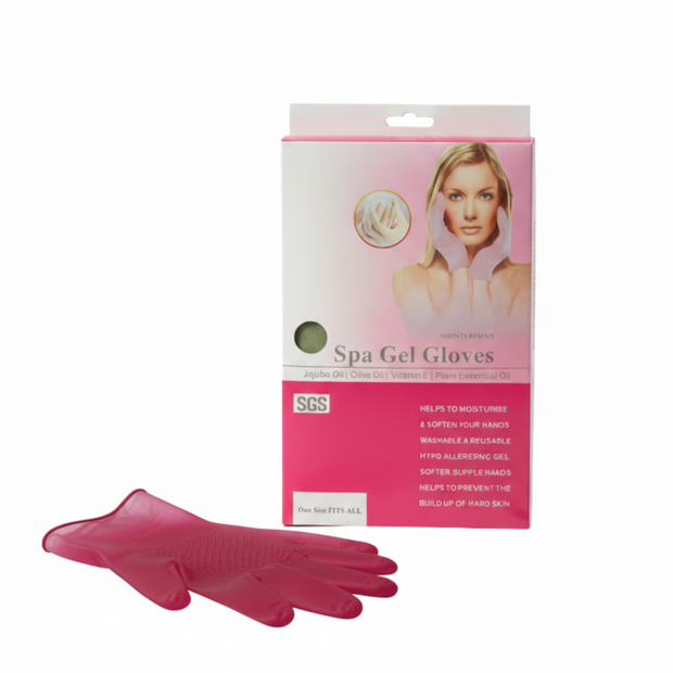 i-emporium Pink Spa Gel Gloves Moisturizing & Reusable Hydrating Gloves for Dry Hands