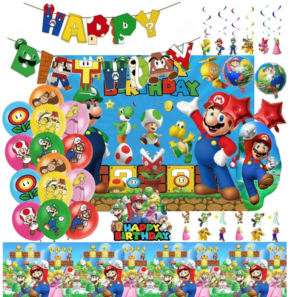 i-emporium Super Mario Birthday Party Decorations 53pcs