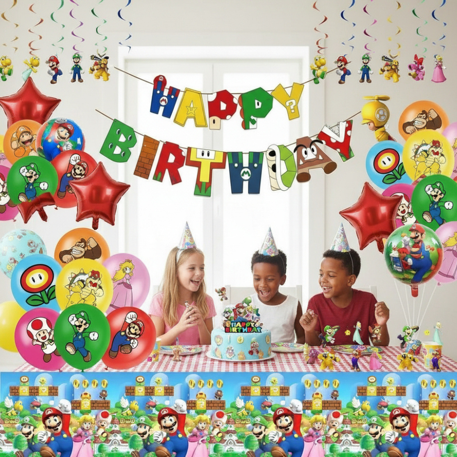 i-emporium Super Mario Birthday Party Decorations 53pcs