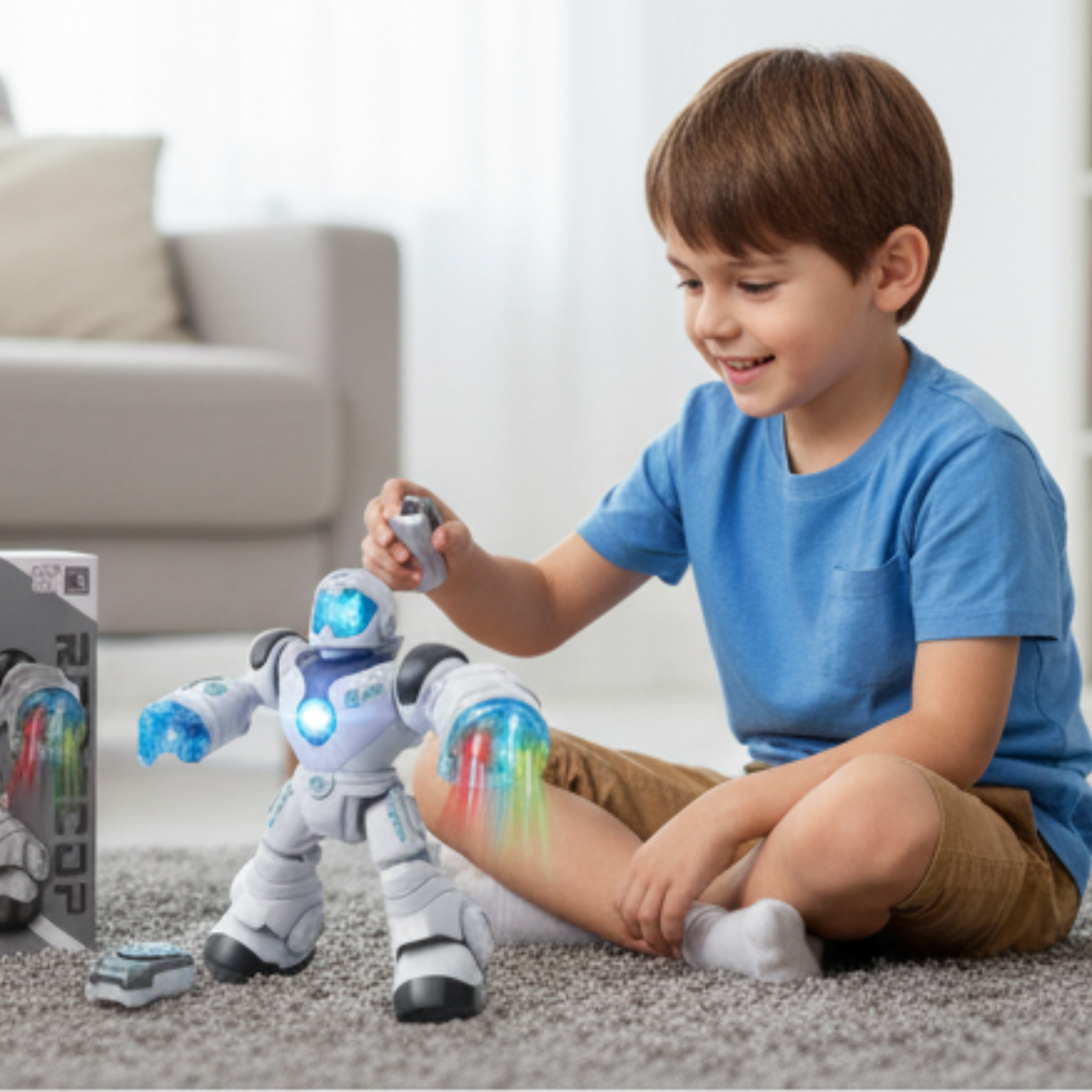i-emporium Kids Robot Toy - Remote Control Robot with Lights & Sounds