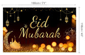i-emporium Eid Mubarak Decorations - Reusable Vinyl Background - Table Runner | Balloons