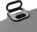 i-emporium TPE Yoga Mat - Exercise Fitness Mat with Timer and Phone Holder - Non-Slip - Black, Grey