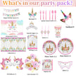 i-emporium Unicorn Party Decorations for Girls | Happy Birthday Supplies | 209 Pieces