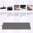 i-emporium TPE Yoga Mat - Exercise Fitness Mat with Timer and Phone Holder - Non-Slip - Black, Grey