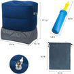 i-emporium Inflatable Travel Foot Rest Pillow Adjustable Height Pillow