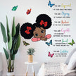i-emporium 90x60cm African Doll Inspirational Quotes Wall Decal for Girls