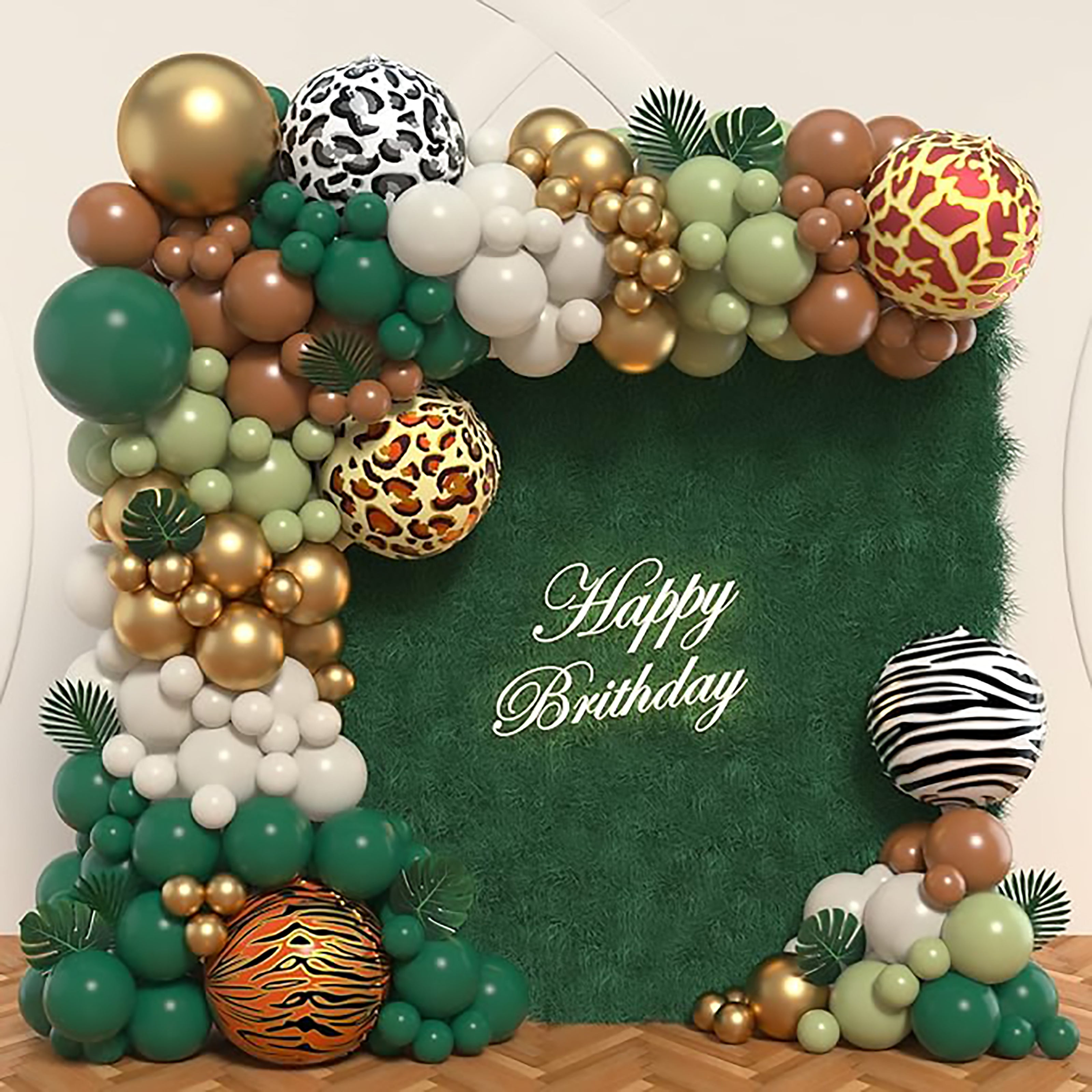 i-emporium Safari Party | Jungle Party Decorations | Balloons Garland Arch | 102 Pieces