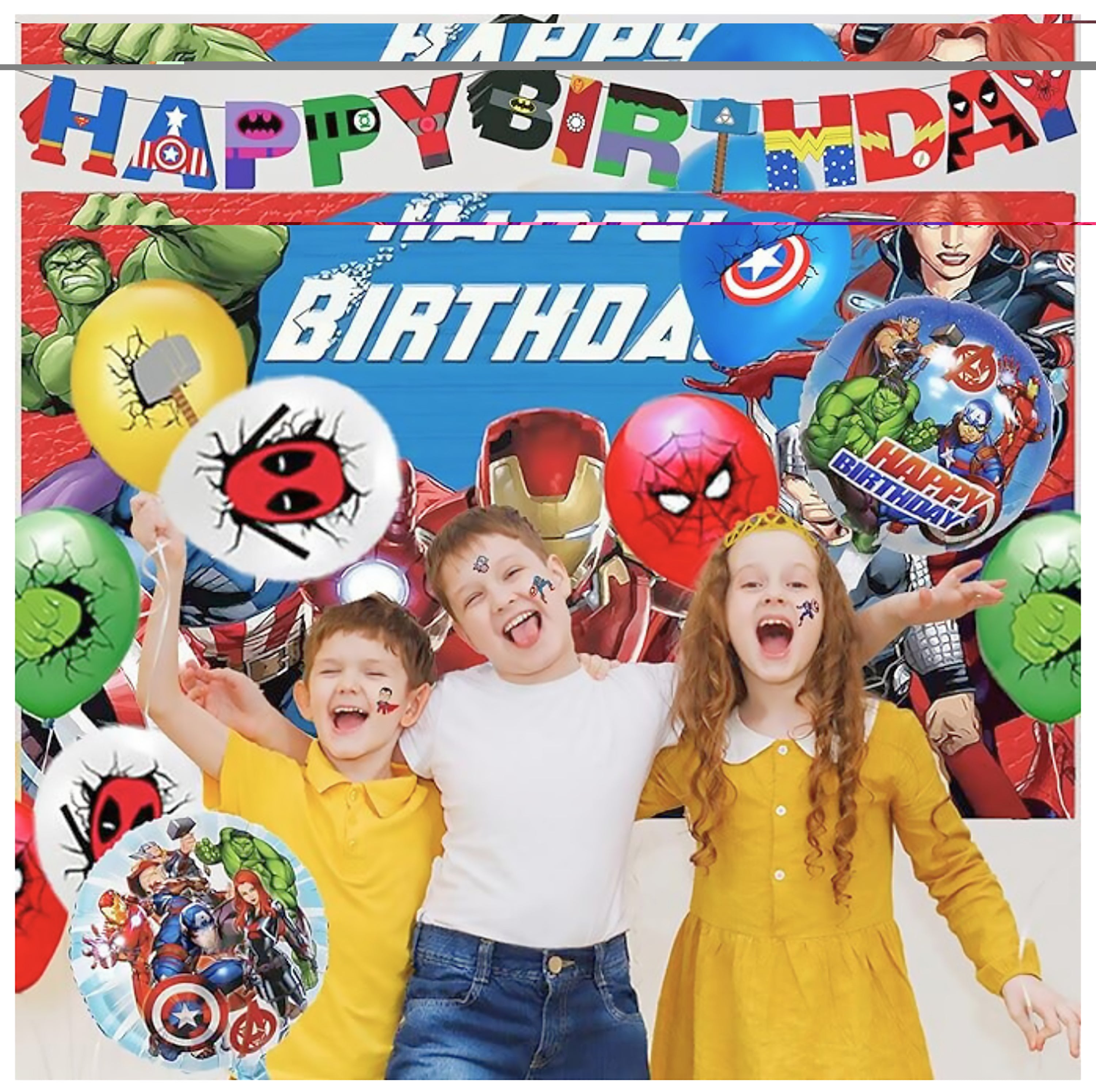 i-emporium Marvel | Superheroes | Avengers Birthday Party Decorations Supplies 267 Pcs