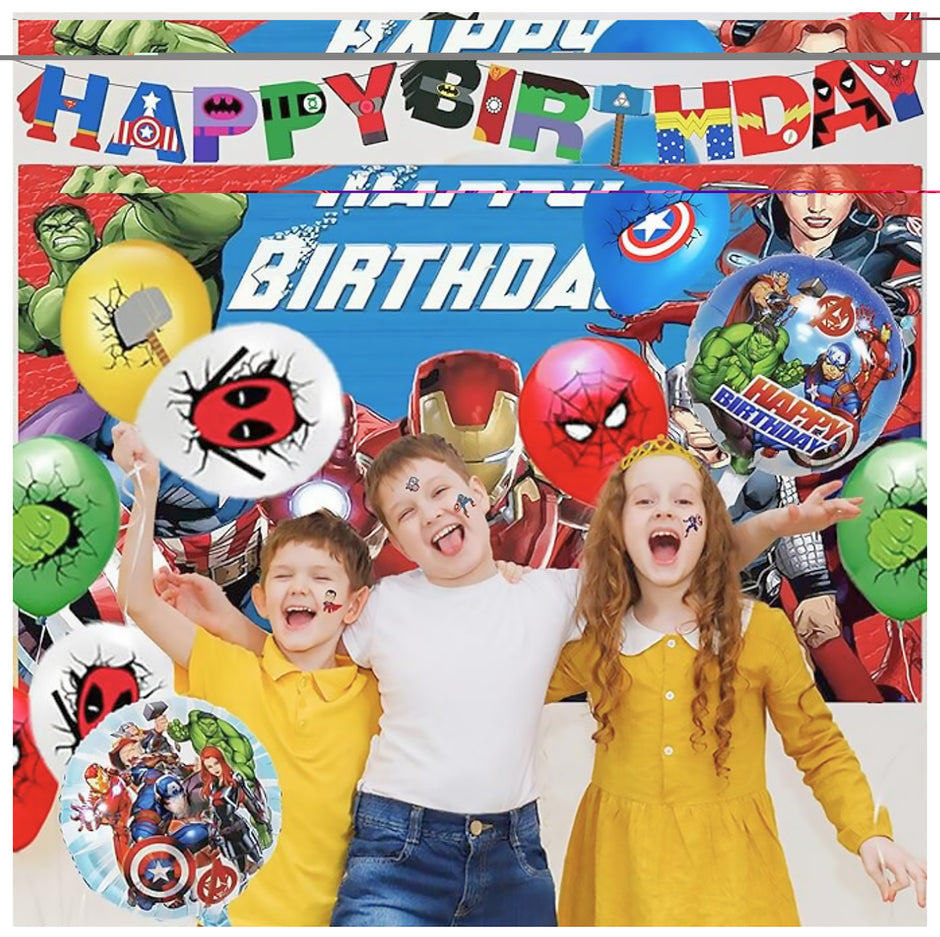 i-emporium Marvel | Superheroes | Avengers Birthday Party Decorations Supplies 267 Pcs