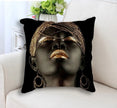 i-emporium African Theme Black and Gold Cushion Covers - 50 x 50cm - 2 Piece