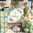 i-emporium Sage Green Neutral Baby Shower - Gender Reveal Decoration - 283 Piece