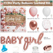 i-emporium Baby Shower Decorations for Baby Girl | Supplies | 249 Pieces