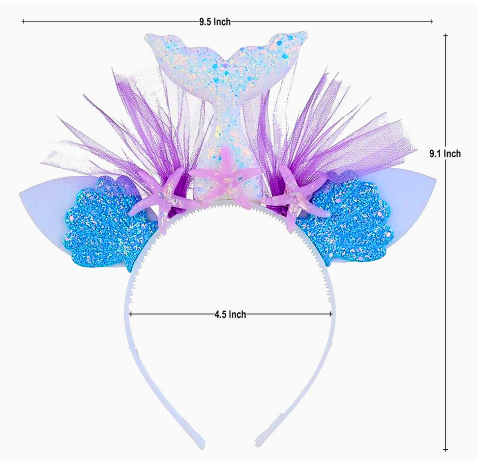 i-emporium Mermaid Party Decorations Packs for Girls Headband Pack of 110 Pieces