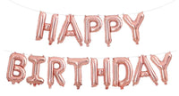 i-emporium Rose Gold Balloons Table Runner Party Pack - Happy Birthday Set - 31 Pieces
