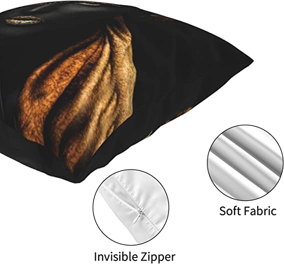 i-emporium African Theme Black and Gold Cushion Covers - 50 x 50cm - 2 Piece