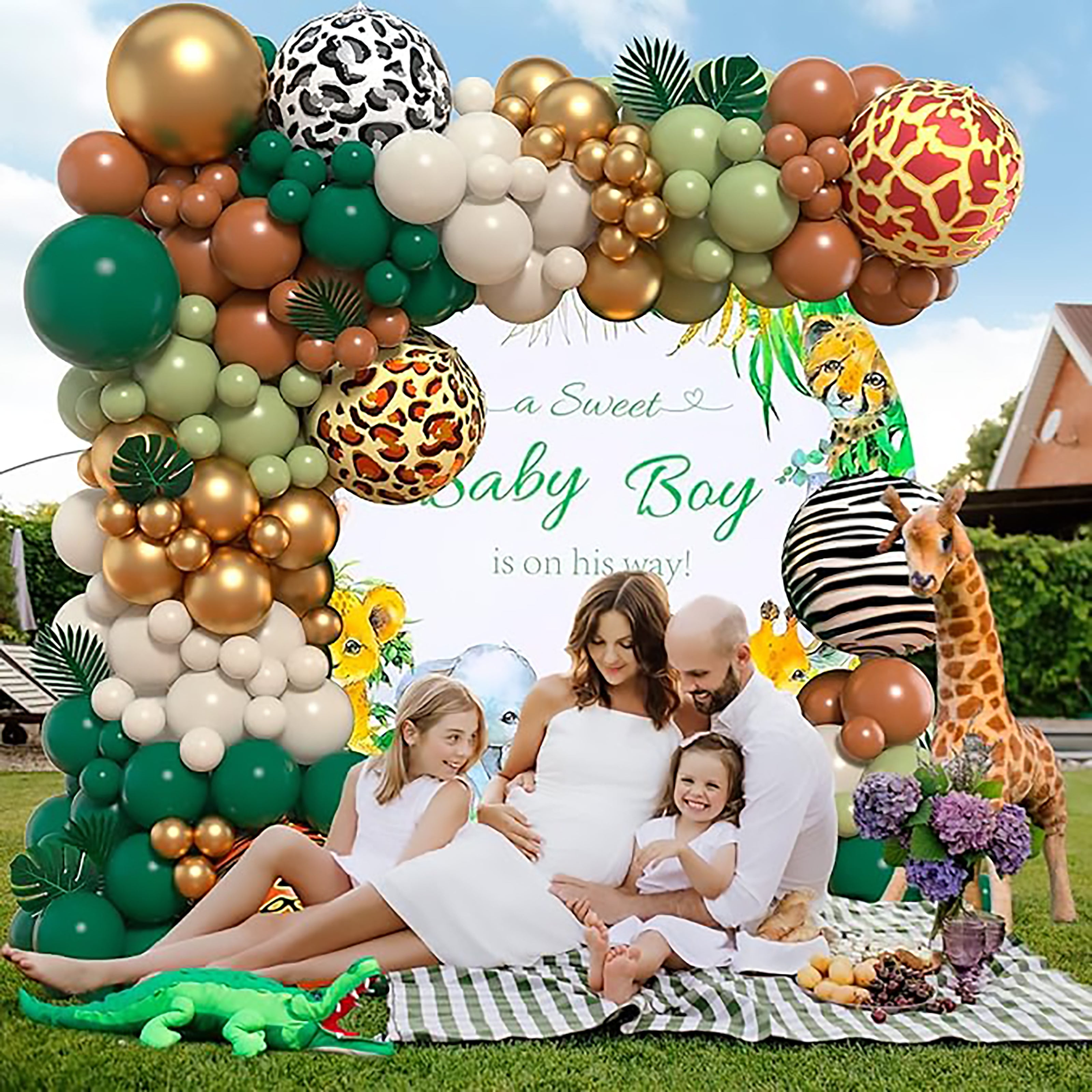 i-emporium Safari Party | Jungle Party Decorations | Balloons Garland Arch | 102 Pieces