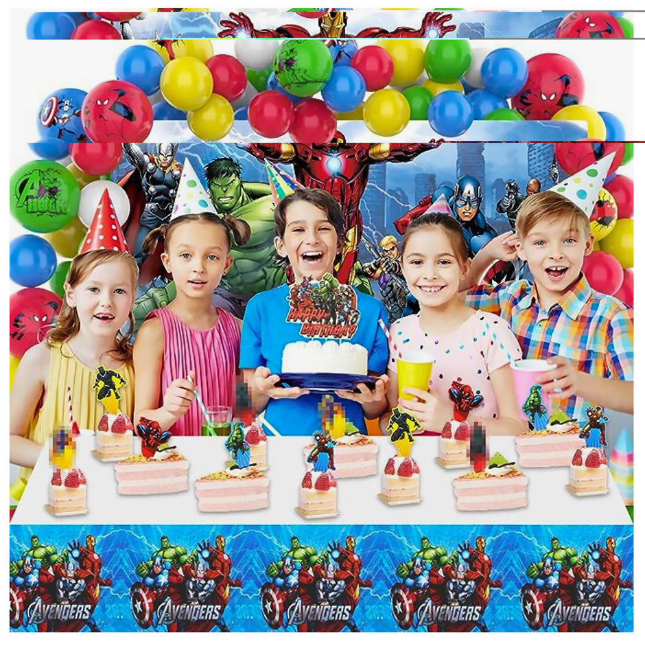 i-emporium Marvel | Superheroes | Avengers Birthday Party Decorations Supplies 267 Pcs